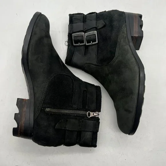 Sorel  NL3080-010 Boots Women's Size 9 Lolla Ankle Bootie Leather Zip Buckle - Picture 7 of 11